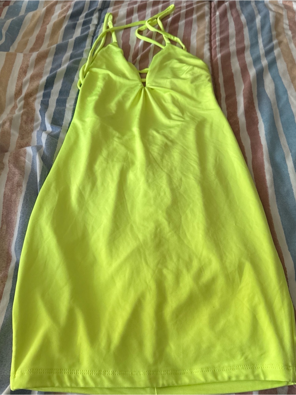 Forever 21 Neon Yellow Mini Dress